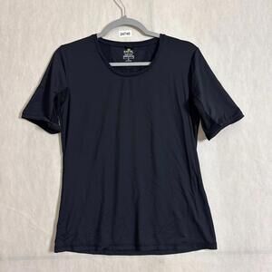 Kastel Denmark Women's Medium Black Nylon Short Sleeve Vented Pullover Sun Shirt